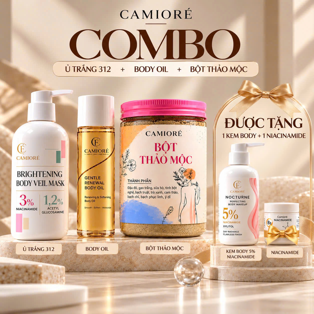 Combo Dưỡng Trắng Body Toàn Diện